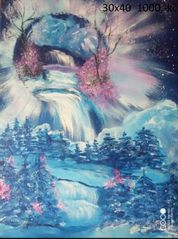 Ručně malované obrazy,akryl na plátně - 4