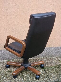 Celokožená kancelářská počítačová židle - 4