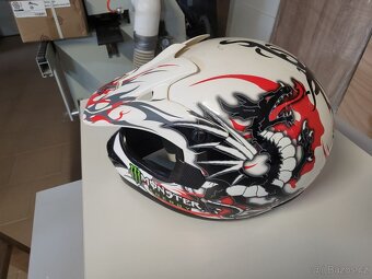 Přilba na motokros + kšilt. POLEP, zn."MOTOVELL" - 4