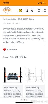 Dvousloupový zvedák 4t - 4