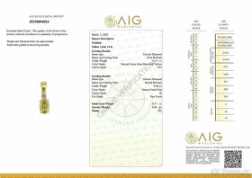 14K přívěšek s diamanty 0,57ct - certifikát AIG - 4