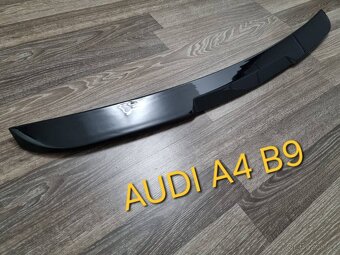 AUDI A4 S4 RS4 B9 spoiler kridlo lipo (černé) na kufr - 4