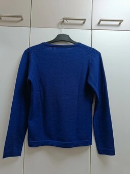 Dámský modrofialový merino svetr, vel. M - 4