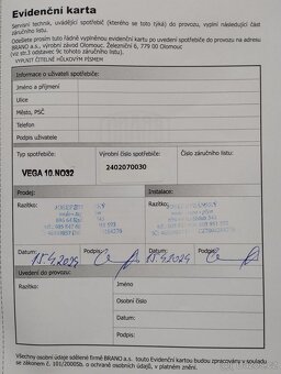 Plynový průtokový ohřívač vody VEGA 10 NO32 BRANO Moravia - 4