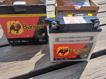 Prodám motobaterii Banner 6N11A-3A, 01211, 6V, 11Ah, 88A - 4