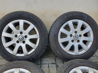 Alu kola vw 5x112 r15 6,5j et50 letní pneu 195/65/15 - 4