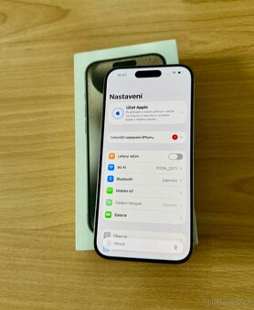 iPhone 15 Pro Natural Titanium BATERIE 100% TOP - 4
