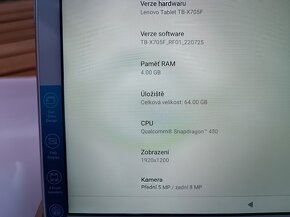 Pěkný Tablet Lenovo TAB P10, 4GB RAM, 64GB,nový - 4