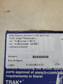 Rozšiřovácí podložky H&R 5x112/ 20mm - 4