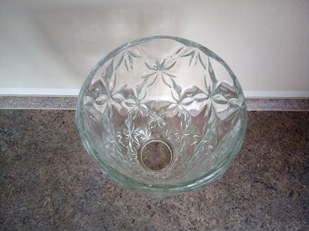 Masivní skleněná váza, 31x17 cm, 3,9 kg, - 4