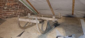 Dřevěné sáně a točná náprava vozy s koly - 4