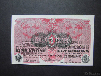Bankovky Rakousko-Uhersko s přetiskem " 1K, 2K, 10K " - 4
