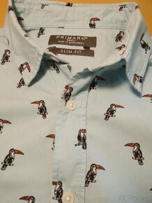 Pánská slim vzorovaná košile Primark/S/2x51cm - 4