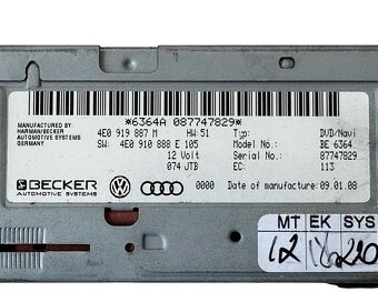 Měnič DVD Audi A6 C6 4F r.v. 2006 - 4
