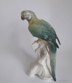 Starožitná porcelánová figura papouška - ENS - Německo - 4