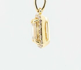 Krásný 14K přívěšek s diamanty 0,91ct - certifikát AIG - 4