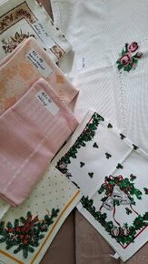 Retro ubrusy, lněné ubrousky, vánoční utěrky... - 4