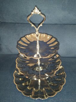 Etažér třípatrový na cukroví na cokoliv. - 4