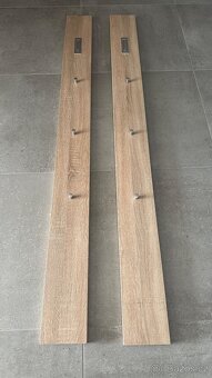 Šatní věšák / panel s výklopným háčkem, dub - 4