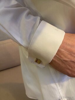 Bíla košile manžetová - 4