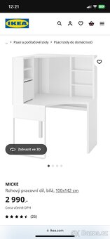 2x kancelářské stoly + 2x zásuvkový díl + policový díl IKEA - 4