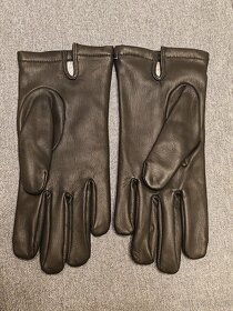 Vojenské černé rukavice velikost 23 kožené - 4