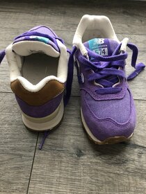 New Balance 574 Lether Purple - detska obuv - 4