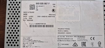 Originální Škoda rádio Fabia mk3 6V0 035 867 F - 4