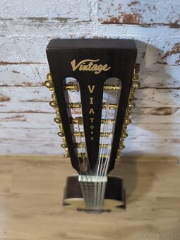 Cestovní 12 strunná elektroakustická kytara Vintage - 4