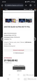 QLED TCL 65PALCŮ POUZE 5DNÍ PROVOZ V ZÁRUCE - 4