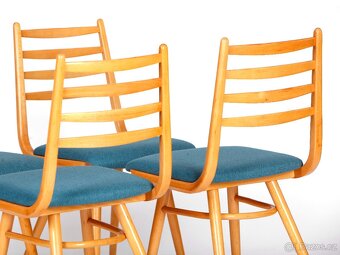 Designové jídelní retro židle TON, 4 kusy. - 4