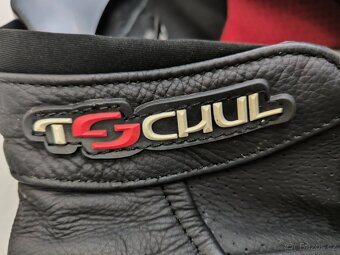 Dámská dvoudílná kožená kombinéza TSCHUL, černo-bílo-RŮŽOVÁ, - 4