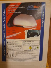 Stříbrné kryty zrcátek Milotec Superb I facelift - 4