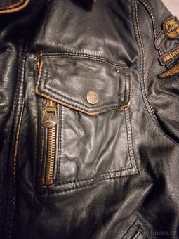 Pánská kožená bunda Pall Mall - pilotka vel. M - 4