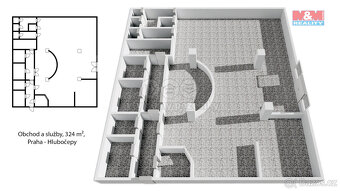 Pronájem obchod a služby, 324 m², Praha - Hlubočepy - 4