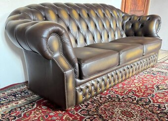 ,kožená pohovka originál Chesterfield, 4673 - 4