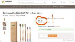 Nová sada bambusových kartáčků, 5x kartáček bambus, eko bio - 4