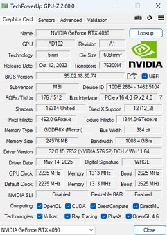 Prodej - GeForce RTX 4090 - MSI Suprim Liquid - 4