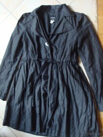Luxusní černý plášť, kabát Miss Sixty vel.M - 4