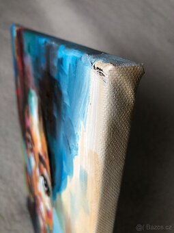 Olejomalba - Žena s náušnicemi (30x40 cm) - 4