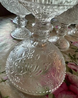 Cibulák sklo (od P.Pánka) retro Cechoslovakia 6+6+6 - 4