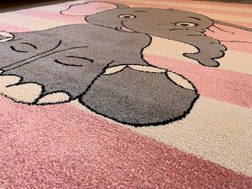 Dětský koberec Kiddo 1087 pink se slonem - 4