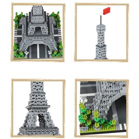 NOVÉ Stavebnice typu Lego - Eiffelova věž - 3858 kostek - 4