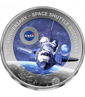 Titanová mince 1 oz NASA 40. výročí Space Shuttle Discovery - 4