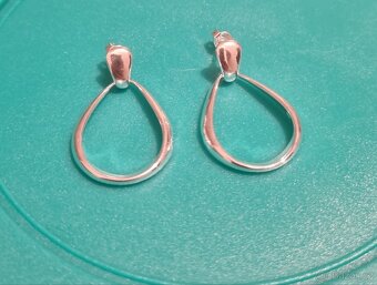 Nové dámské stříbrné náušnice oválné ovály 925 duté - 4