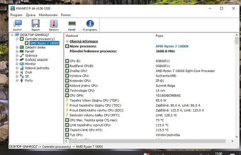 AMD Ryzen 7 1800X 8/16Core Socket AM4 Funkční,Záruka - 4