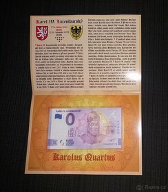 bankovky VÁCLAV IV.a KAREL IV. v UNC sběratelském stavu jako - 4