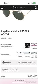 Nové brýle Ray Ban Aviator Large Metal RB3025 W3234 - 4