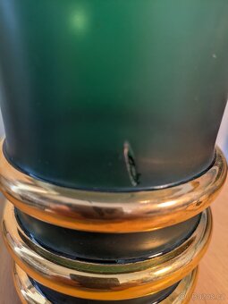 Skleněná váza, zlatem zdobená - 4