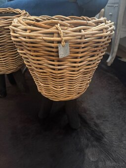 4x proutěný květináč - obal van der Leeden - 4